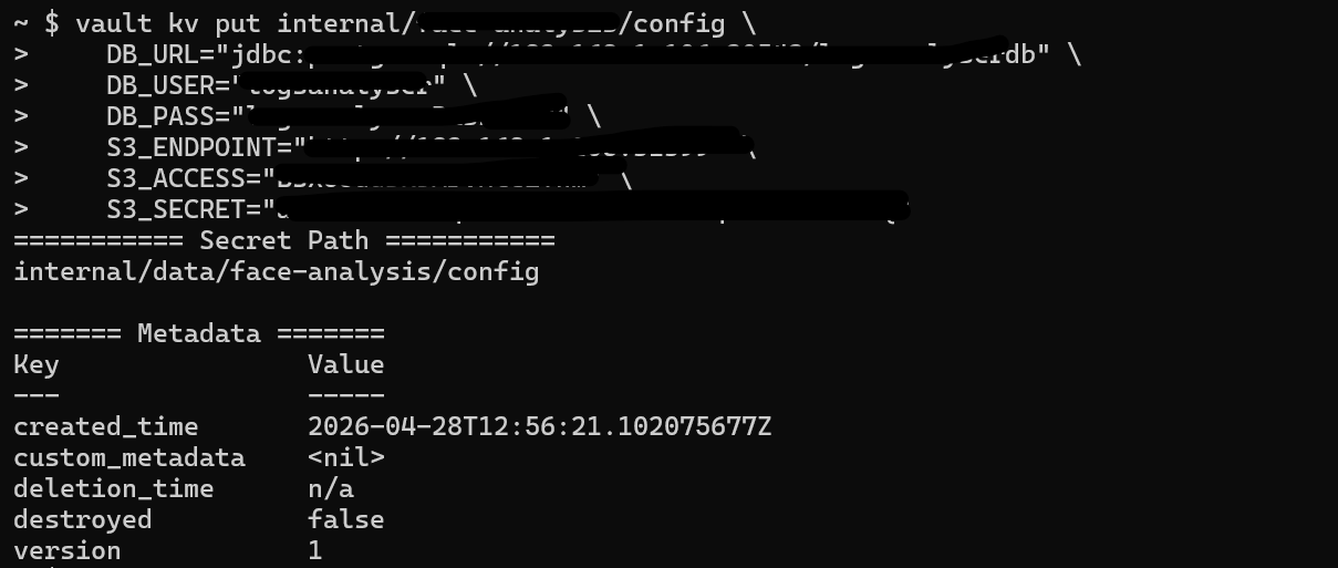 Vault Write KV Secrets