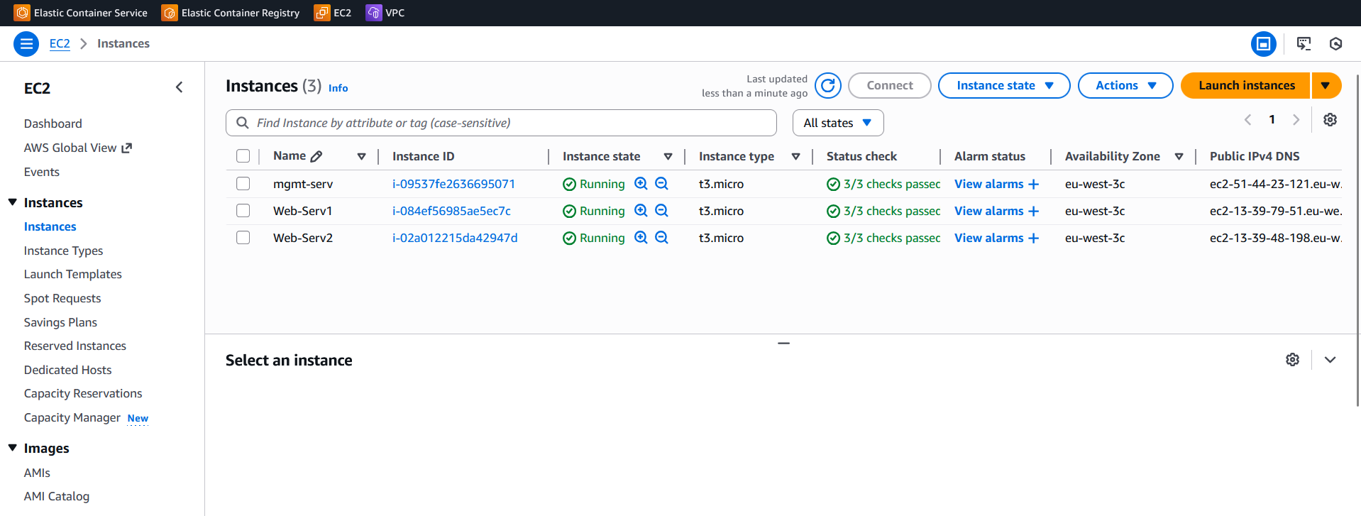 Ansible AWS screenshot 1