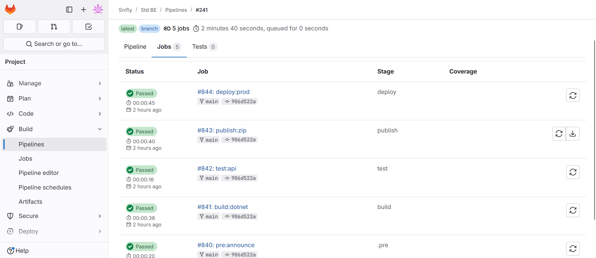 Microservices CI/CD screenshot 3
