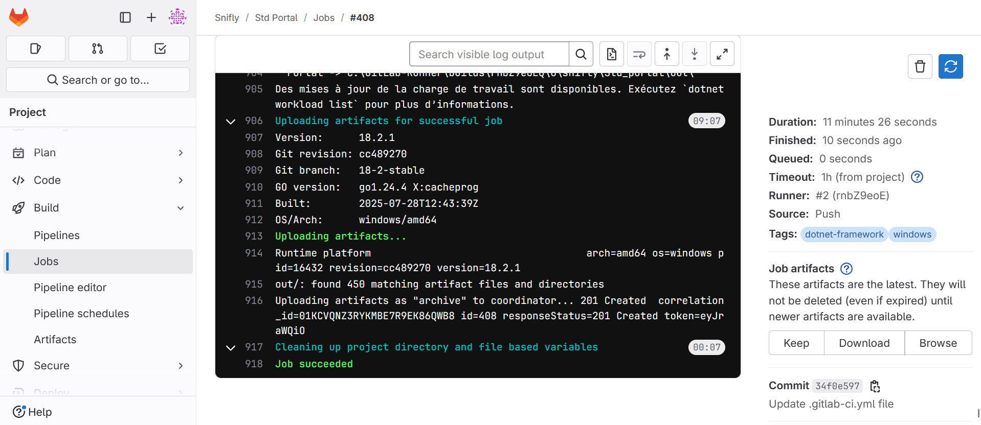 Microservices CI/CD screenshot 4
