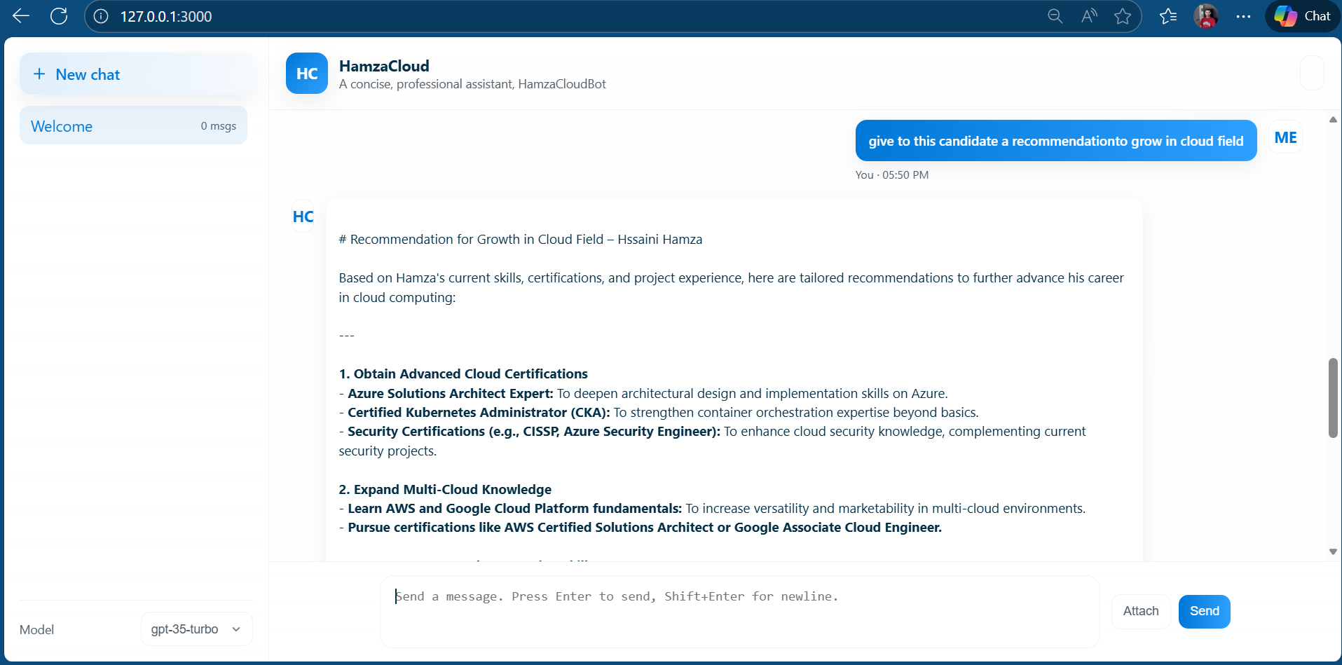 Azure RAG screenshot 4